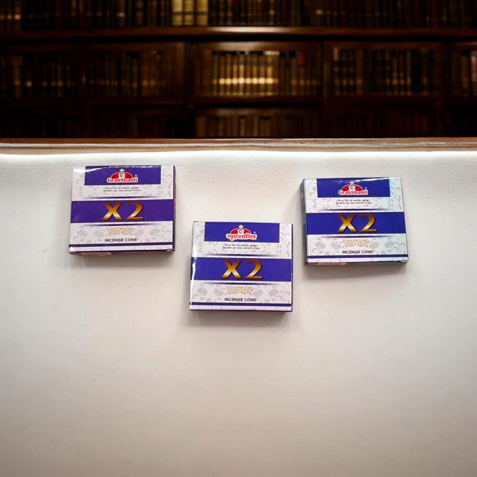 4 in 1 Dhoop Cone set of 12 with fragrances X2, Kasturi, Ramlala, and Cobb, each with a cone holder.