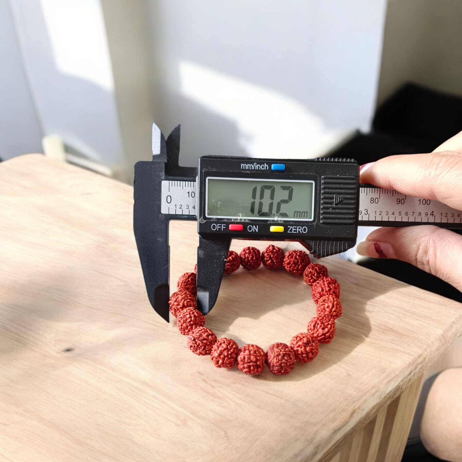 5 Mukhi Rudraksha Bracelet with 11MM beads, lab-certified, stretchable design for daily spiritual wear