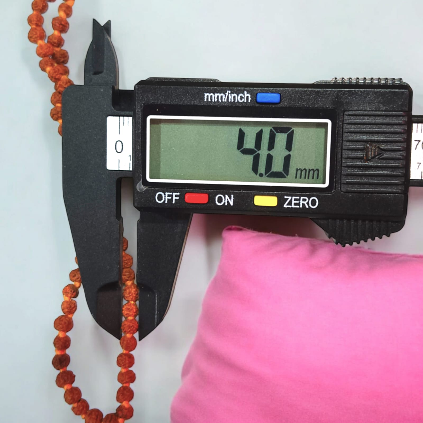 5 Mukhi Rudraksha Mala with Lab Certificate, 108+1 Beads 4MM, Timeshopee