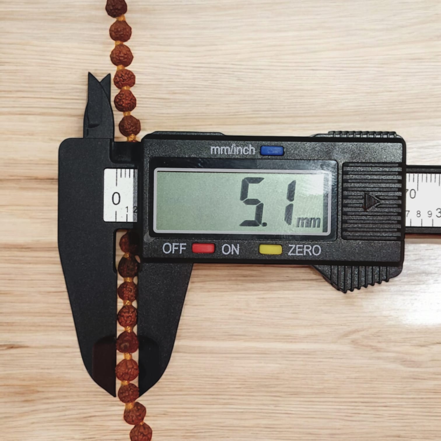 5 Mukhi Rudraksha Mala with Lab Certification, 108+1 Beads 5MM, Timeshopee