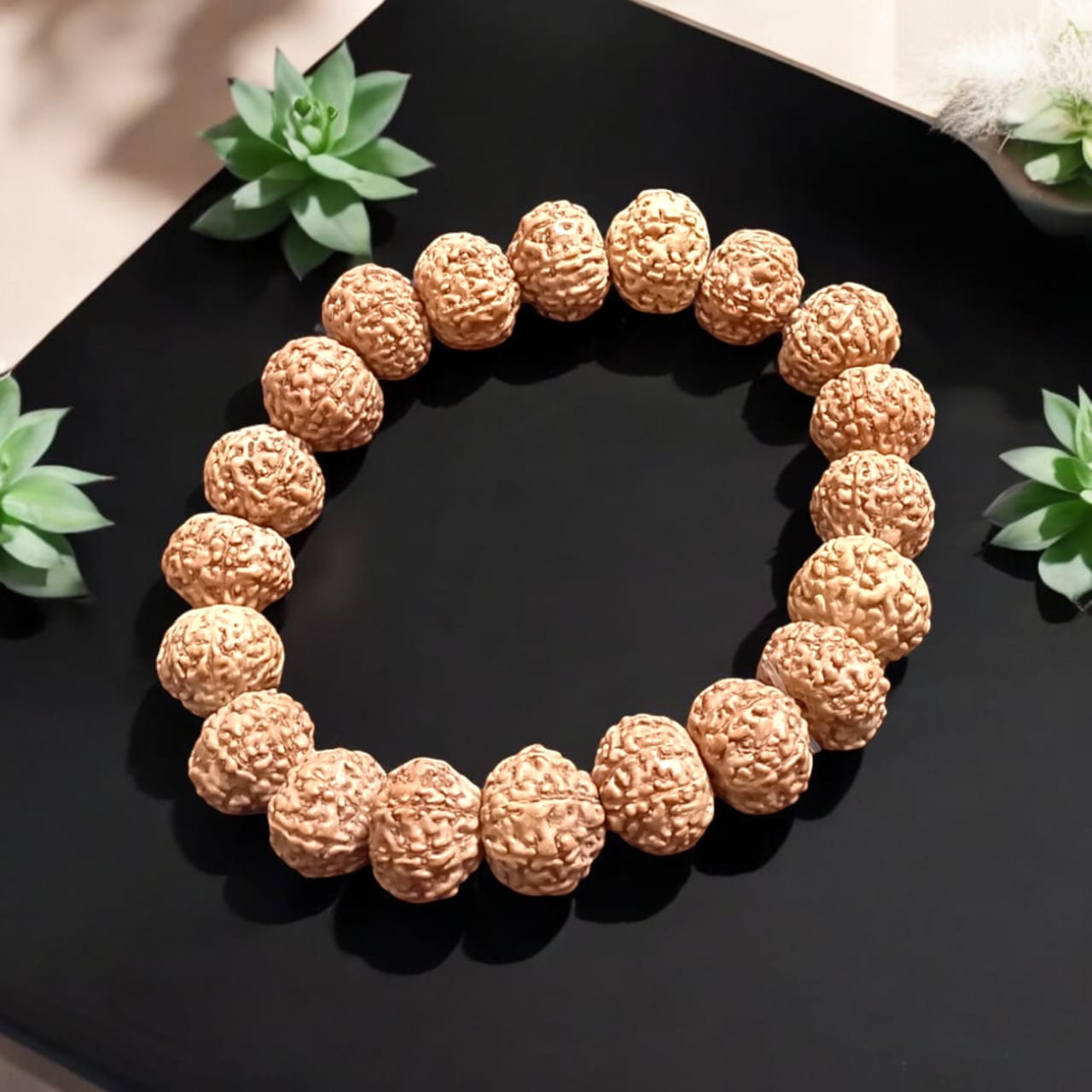 8 Mukhi Rudraksha Bracelet - Stretchable Lab Certified Bracelet for Removing Obstacles and Success by Timeshopee