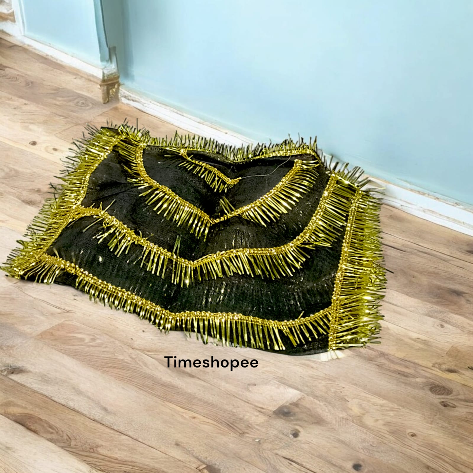 A black chunri available in 3 sizes, traditionally used to adorn Maa Kaali, Bhairav, or Shani Dev idols during religious rituals, symbolizing protection and strength.