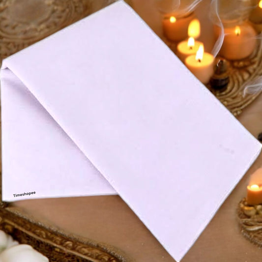 A neatly folded 1.25-meter white cloth used for pooja, symbolizing purity and sanctity in religious ceremonies.