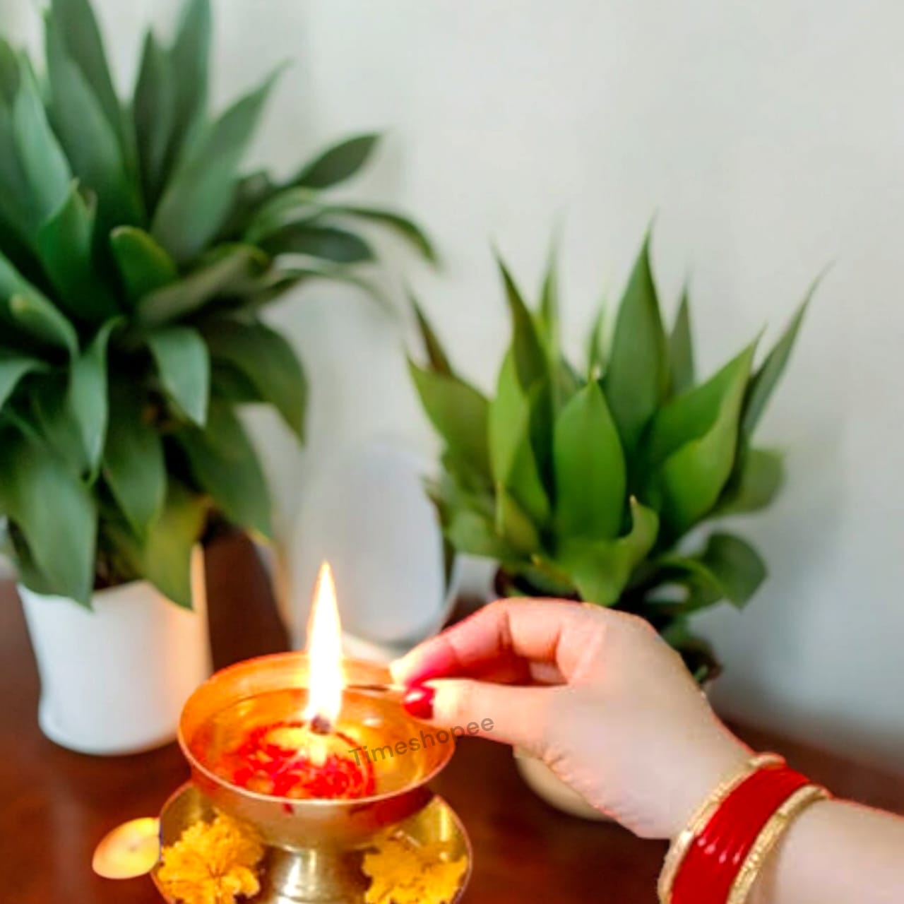 A set of 12 pure cotton red kalava wicks, each 20 inches long, perfect for Akhand Jyot and diya lighting during Hindu rituals.