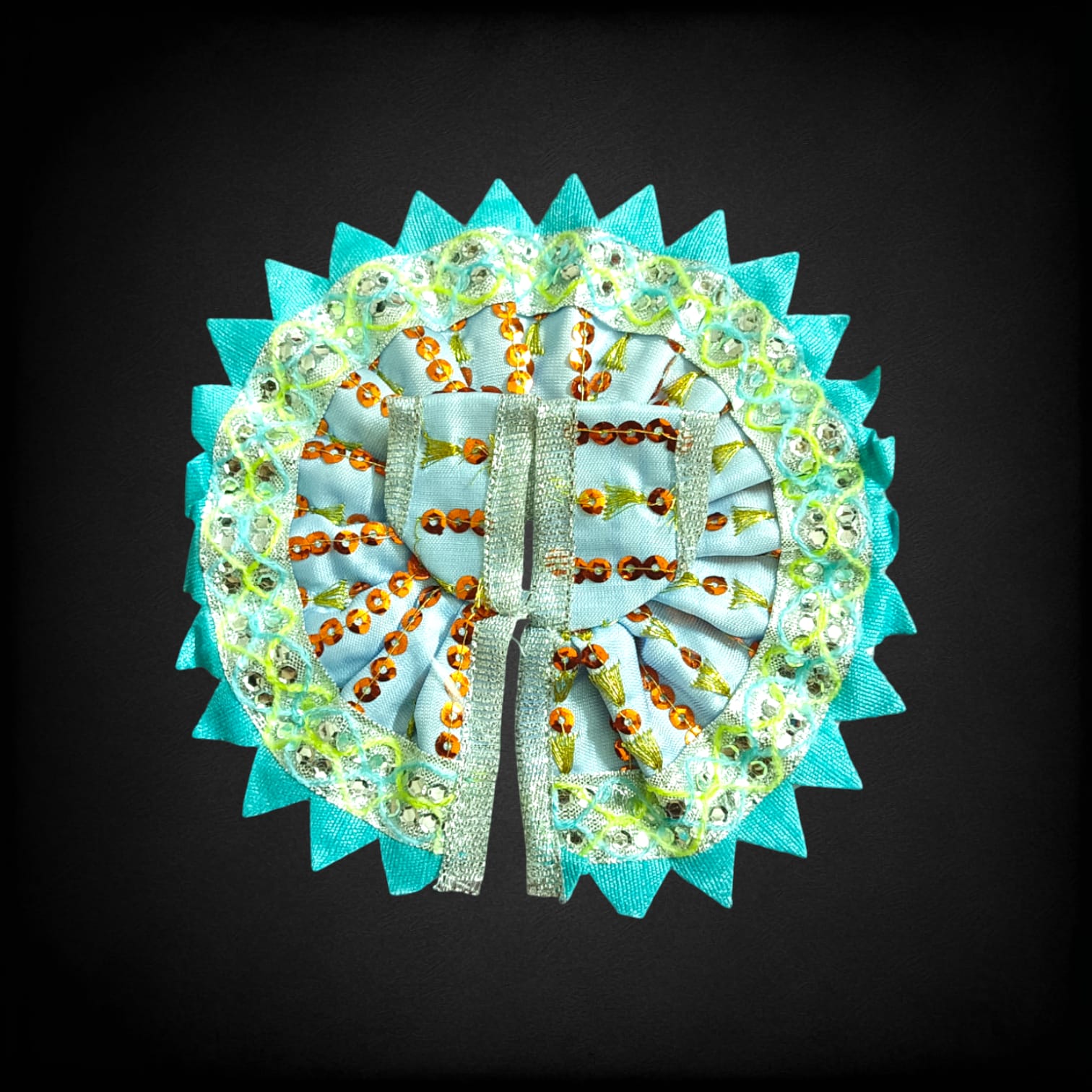 A vibrant and beautifully embroidered Laddu Gopal dress (poshak) for 1 No. Laddu Gopal, designed for daily worship or special occasions.