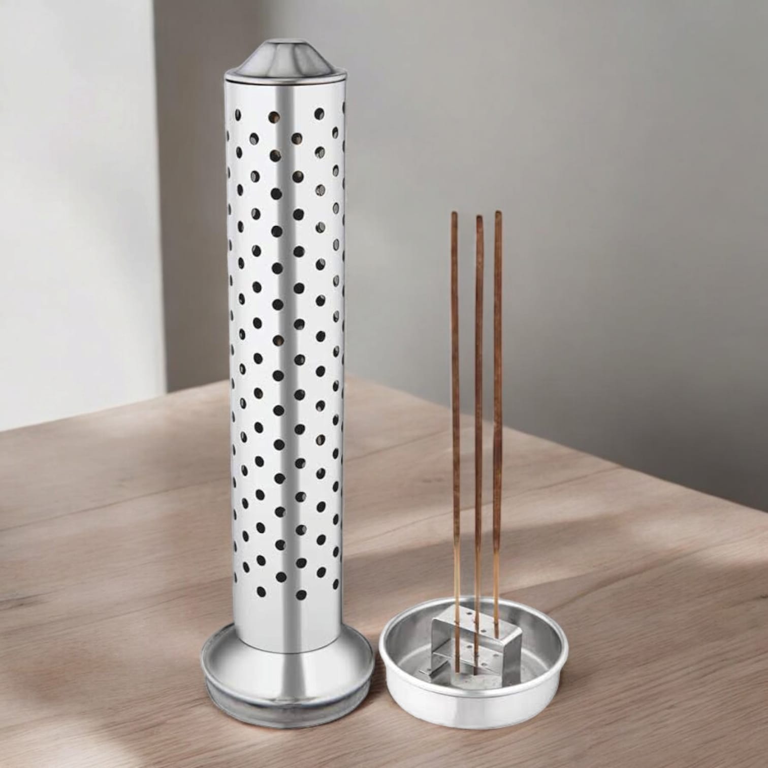 Agarbatti Stand Incense Stick Holder with Ash Catcher With Free Agarbatti Pack Of 10