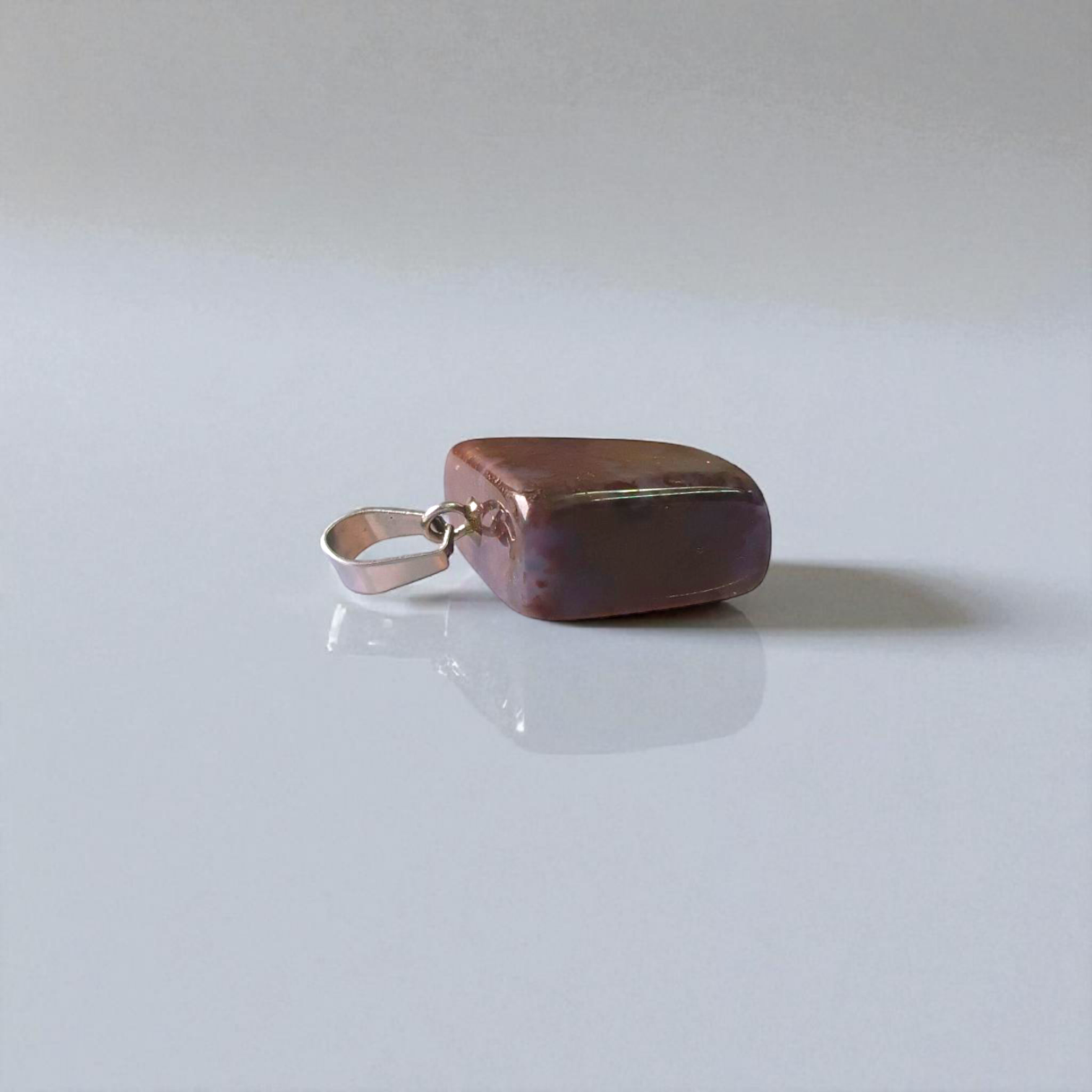 Almandine Garnet Pendant - Natural Deep Red Garnet Stone Set in a Unisex Silver Pendant for Healing and Daily Wear