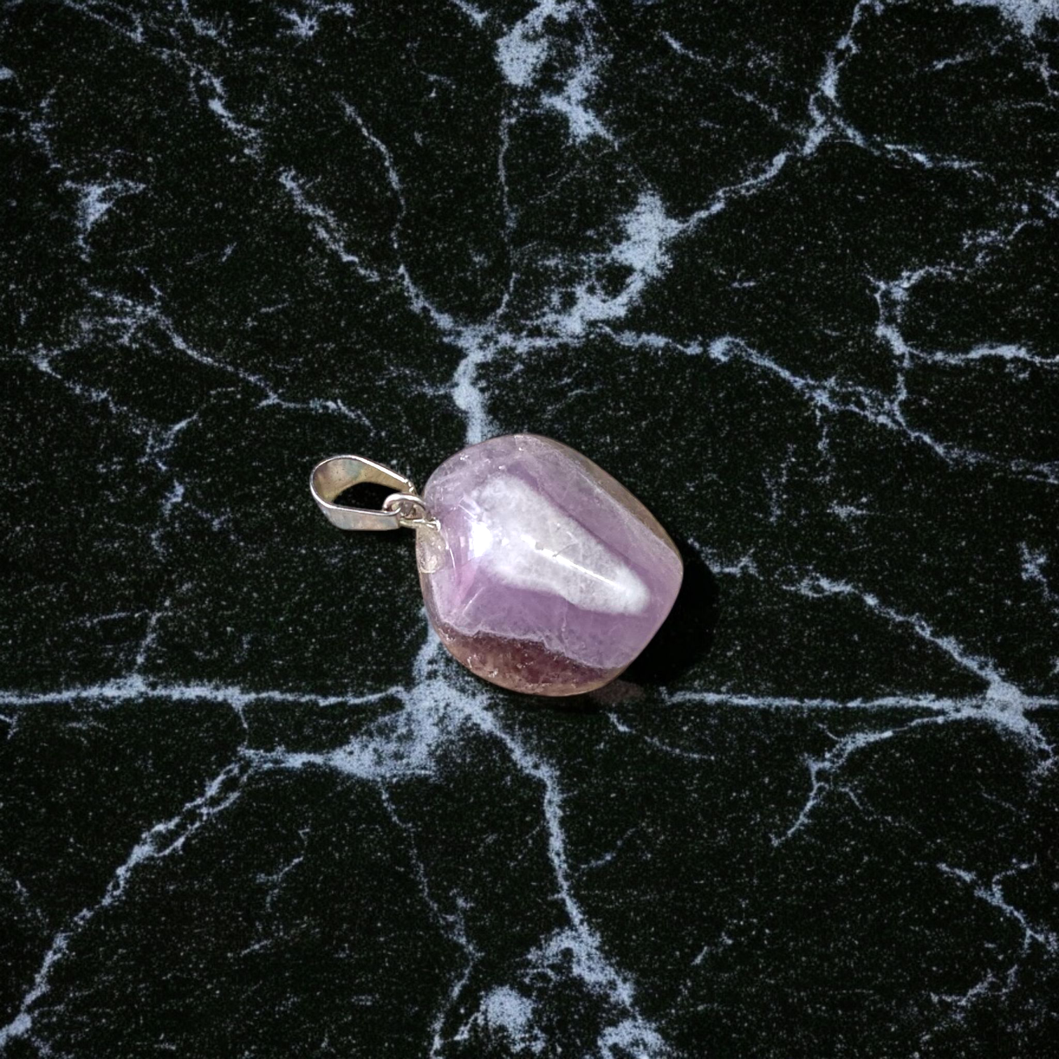 Amethyst Pendant with Stone Locket on Chain, Lab Certified, available at Timeshopee