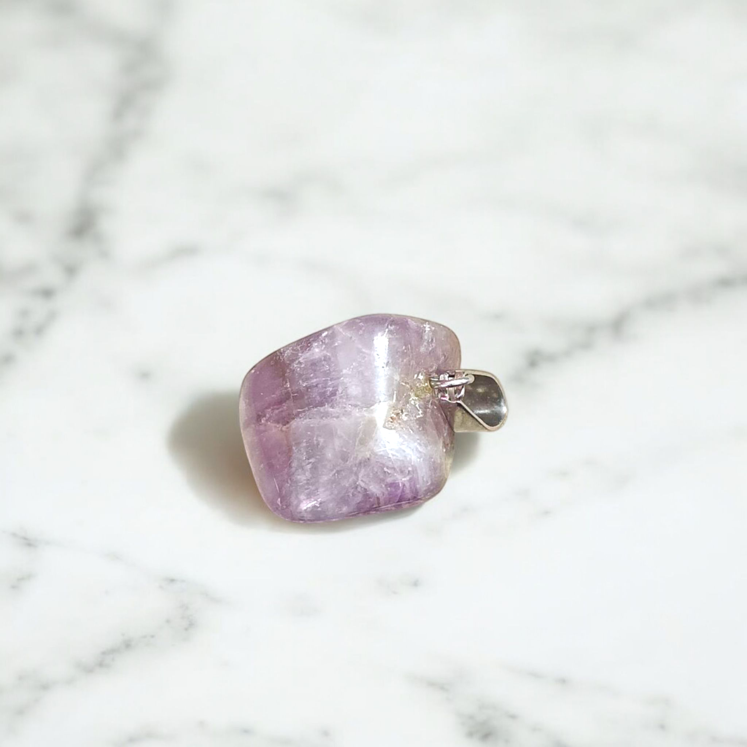 Amethyst Pendant with Stone Locket on Chain, Lab Certified, available at Timeshopee