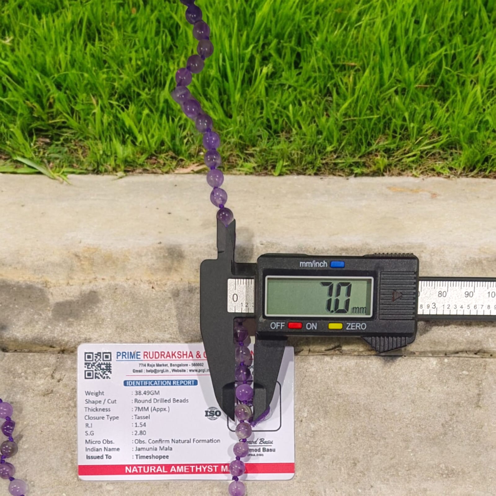 Amethyst mala with 108+1 beads in 7MM and 8MM sizes, perfect for meditation, spiritual growth, and everyday wear.