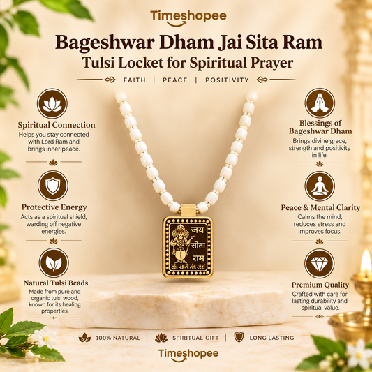 Bageshwar Dham Jai Sita Ram Tulsi Mala for Mantra Chanting | Timeshopee