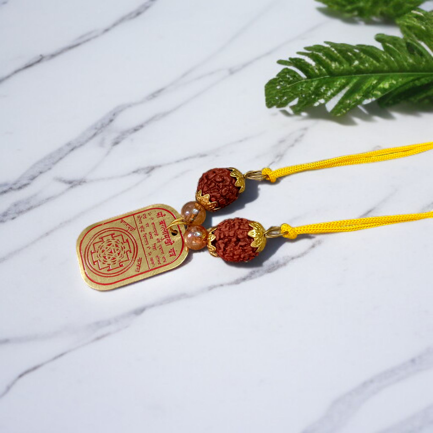 Baglamukhi Kawach Pendant – Divine Protection in Yellow Sacred Thread