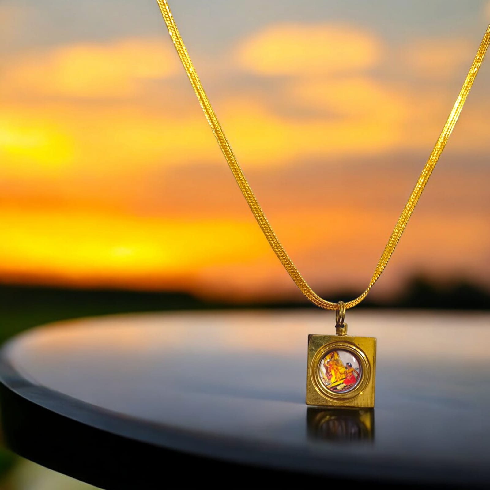 Baglamukhi Locket with Gold Chain, Maa Baglamukhi Protection, available at Timeshopee