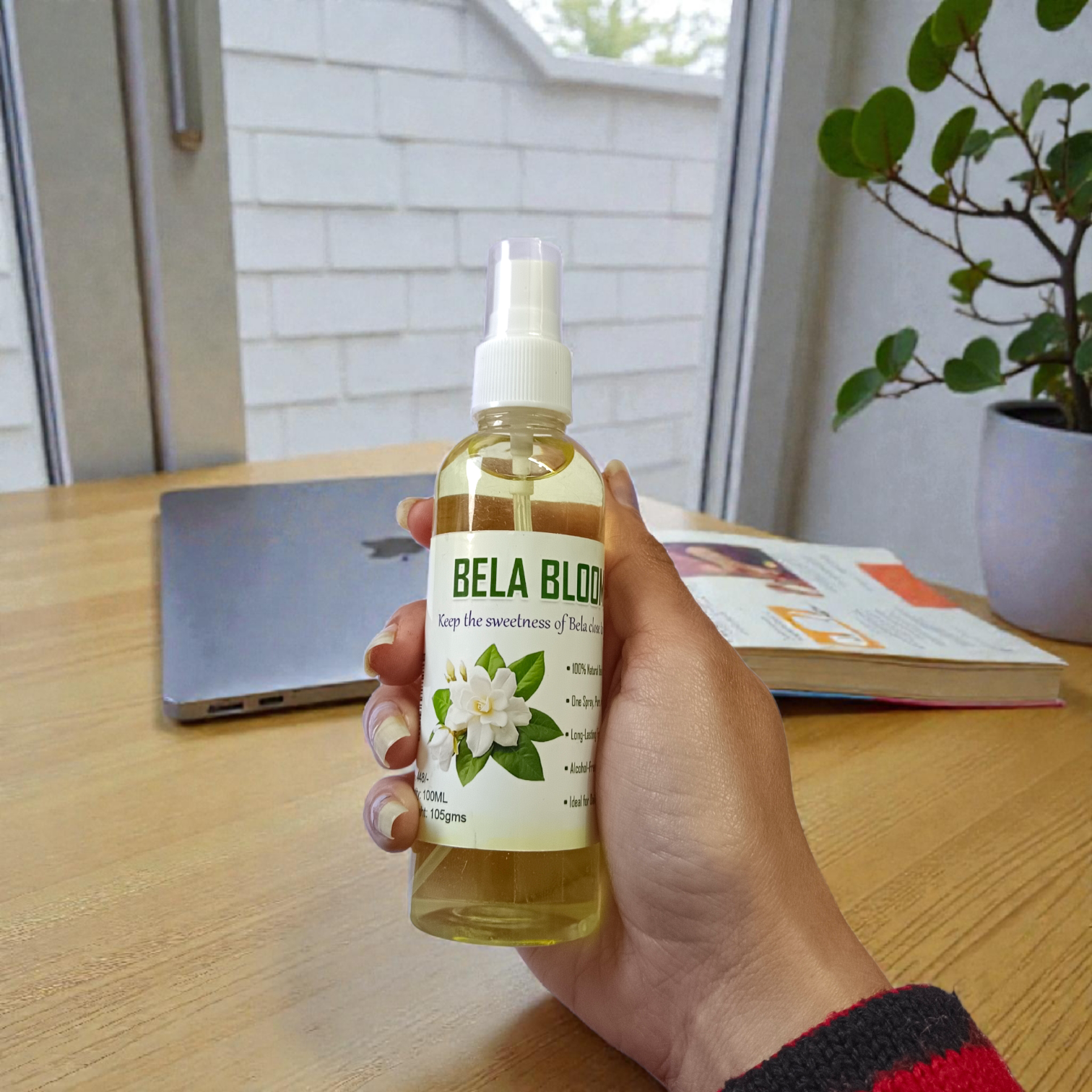 Bela Bloom Spray Attar 100ML set of 2 alcohol-free long-lasting floral fragrance bottles