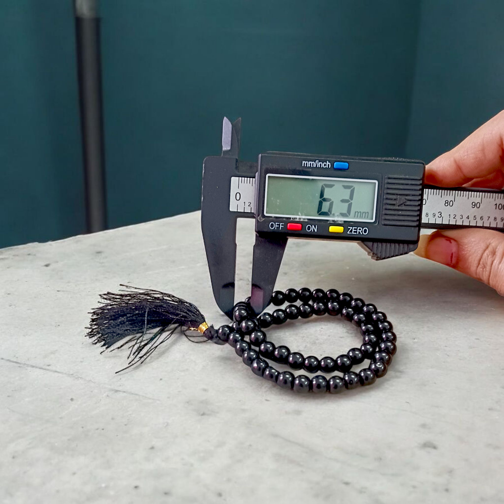 Black Hakik Agate Mala 54+1 Beads - 6mm Beads for Japa, Meditation, and Protection - Lab Certified