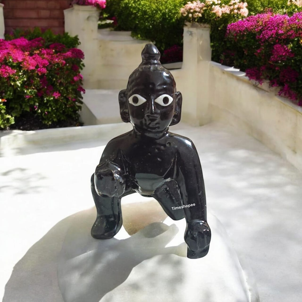 Black Laddu Gopa | Bal Gopal In Black Color Small Size | 1 No. | Timeshopee