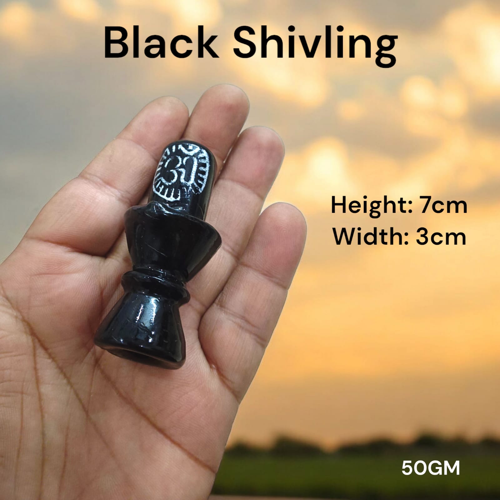 Black Marble Stone Shivling For Pooja By Timeshopee