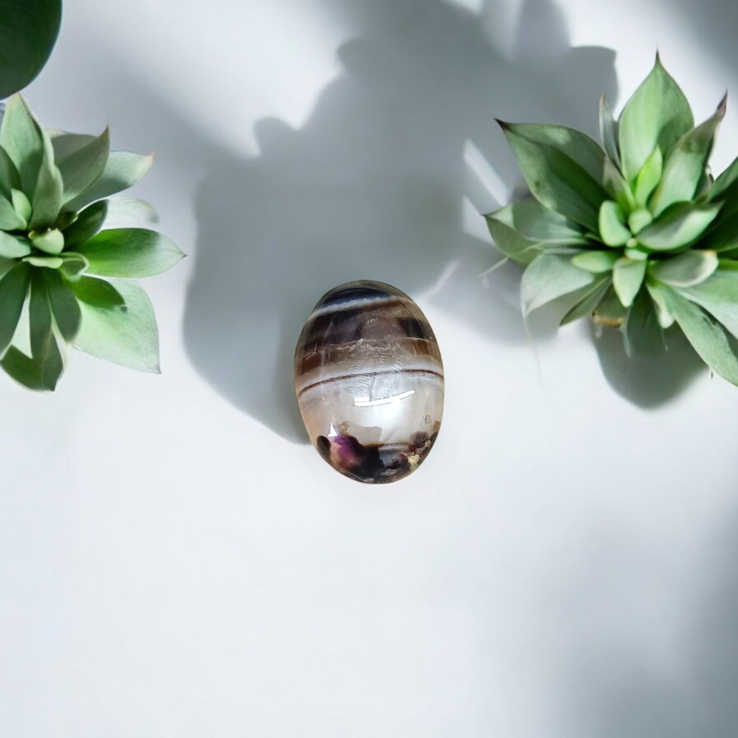 Black Sulemani Hakik Stone - Polished Natural Agate for Protection, Balance, and Spiritual Focus