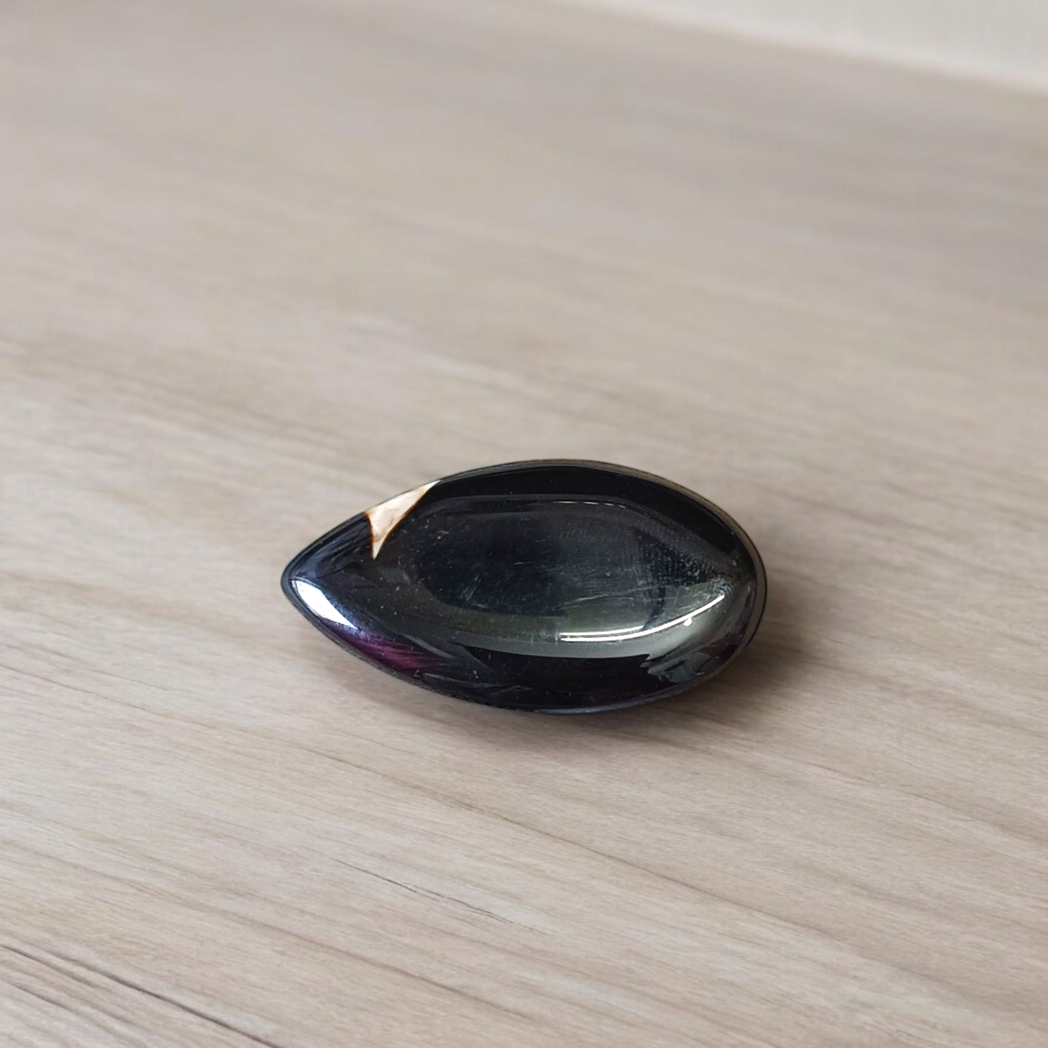 Black Sulemani Hakik Stone - Polished Natural Agate for Protection, Balance, and Spiritual Focus