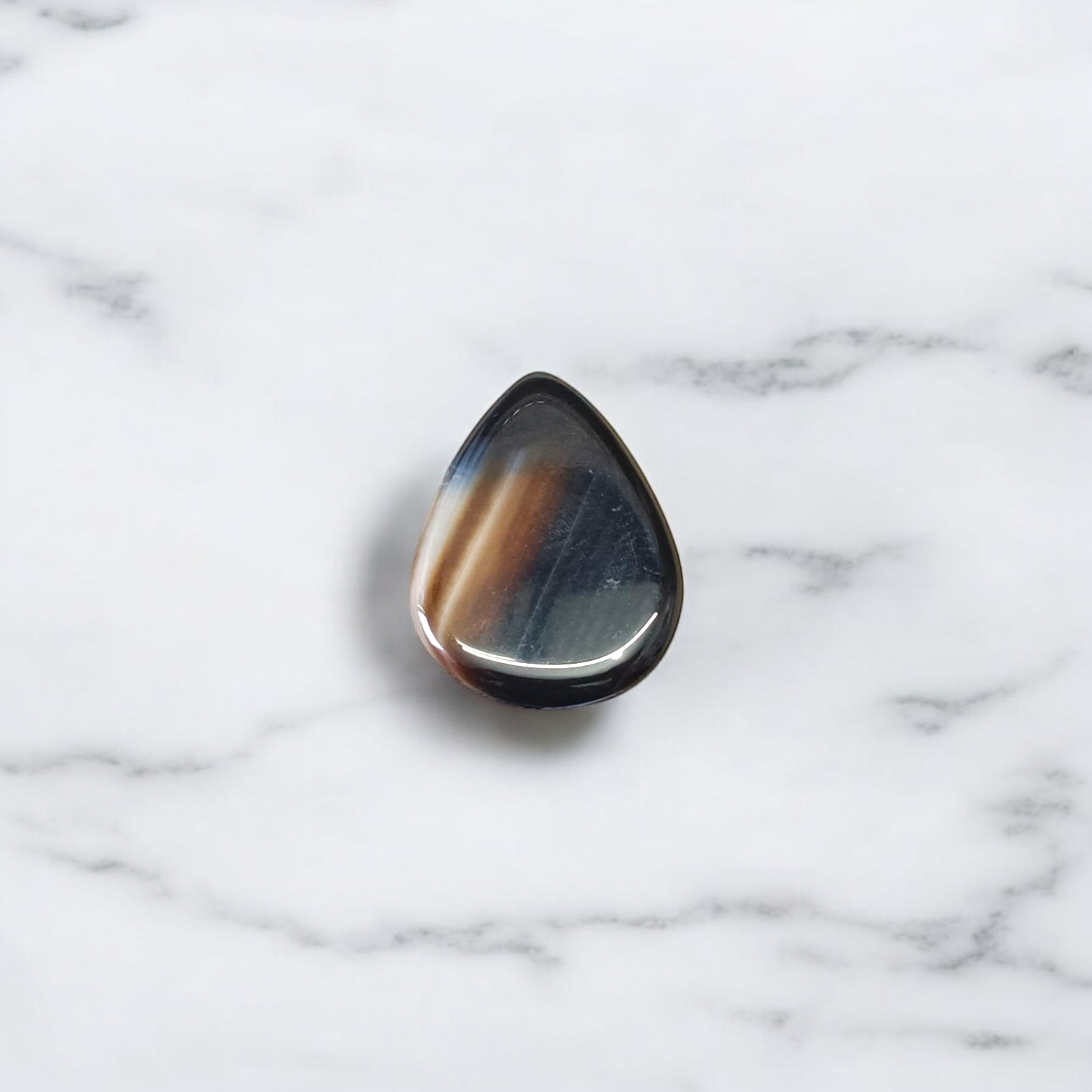 Black Sulemani Hakik Stone - Polished Natural Agate for Protection, Balance, and Spiritual Focus