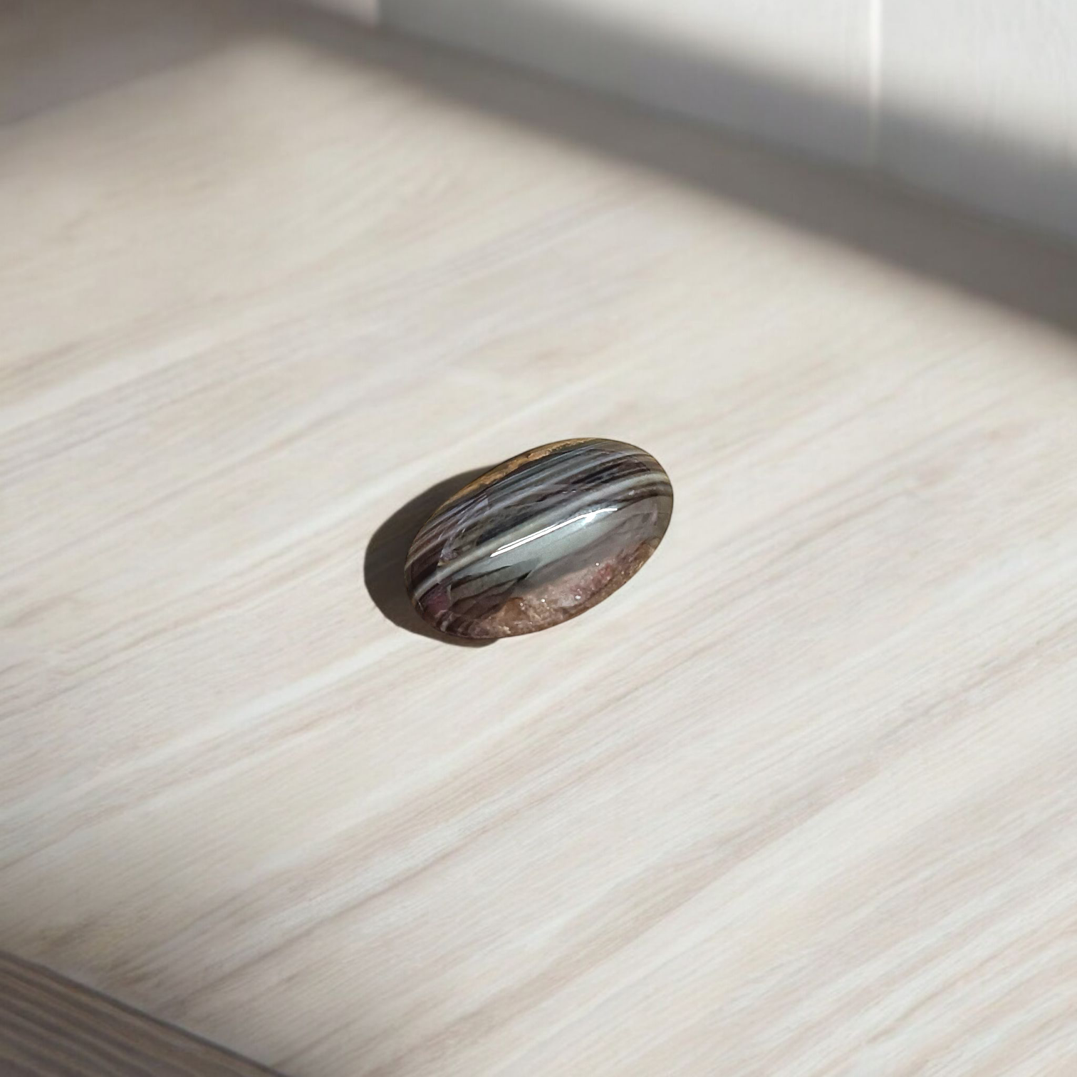 Black Sulemani Hakik Stone - Polished Natural Agate for Protection, Balance, and Spiritual Focus