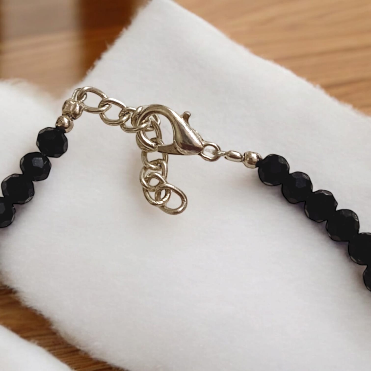 Black bead anklet with evil eye charm for girls from Timeshopee