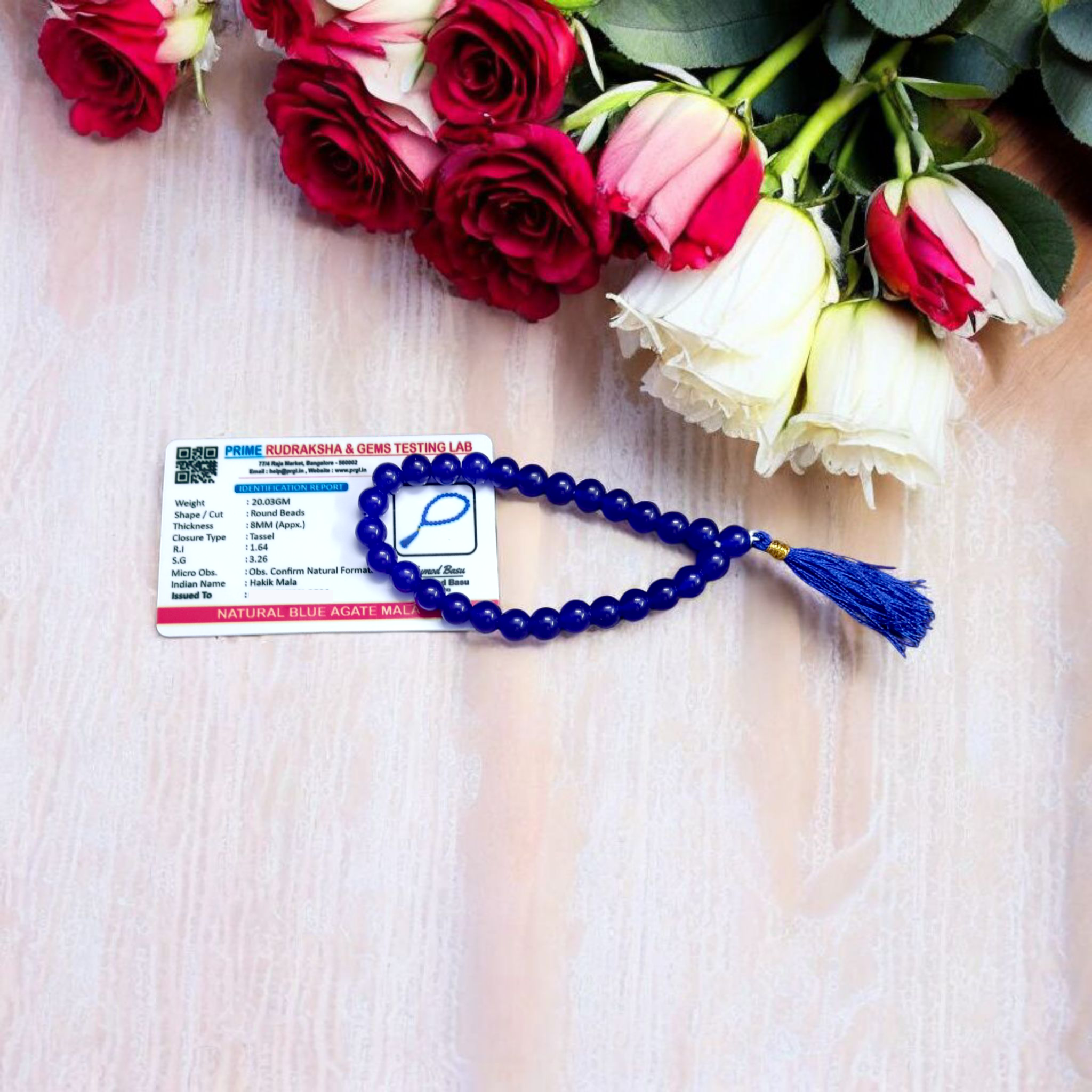 Blue Agate Mala | Neela Hakik Mala | For Rahu And Shani | Timeshopee