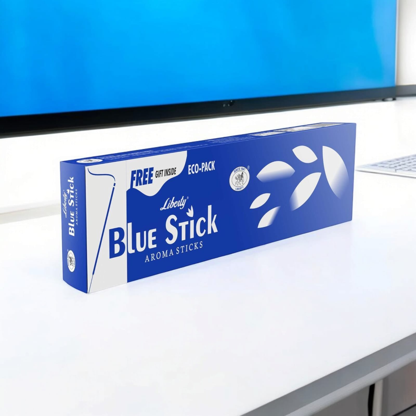 Blue Stick Aroma Incense Sticks | Economy Pack with Free Gift Inside | Liberty