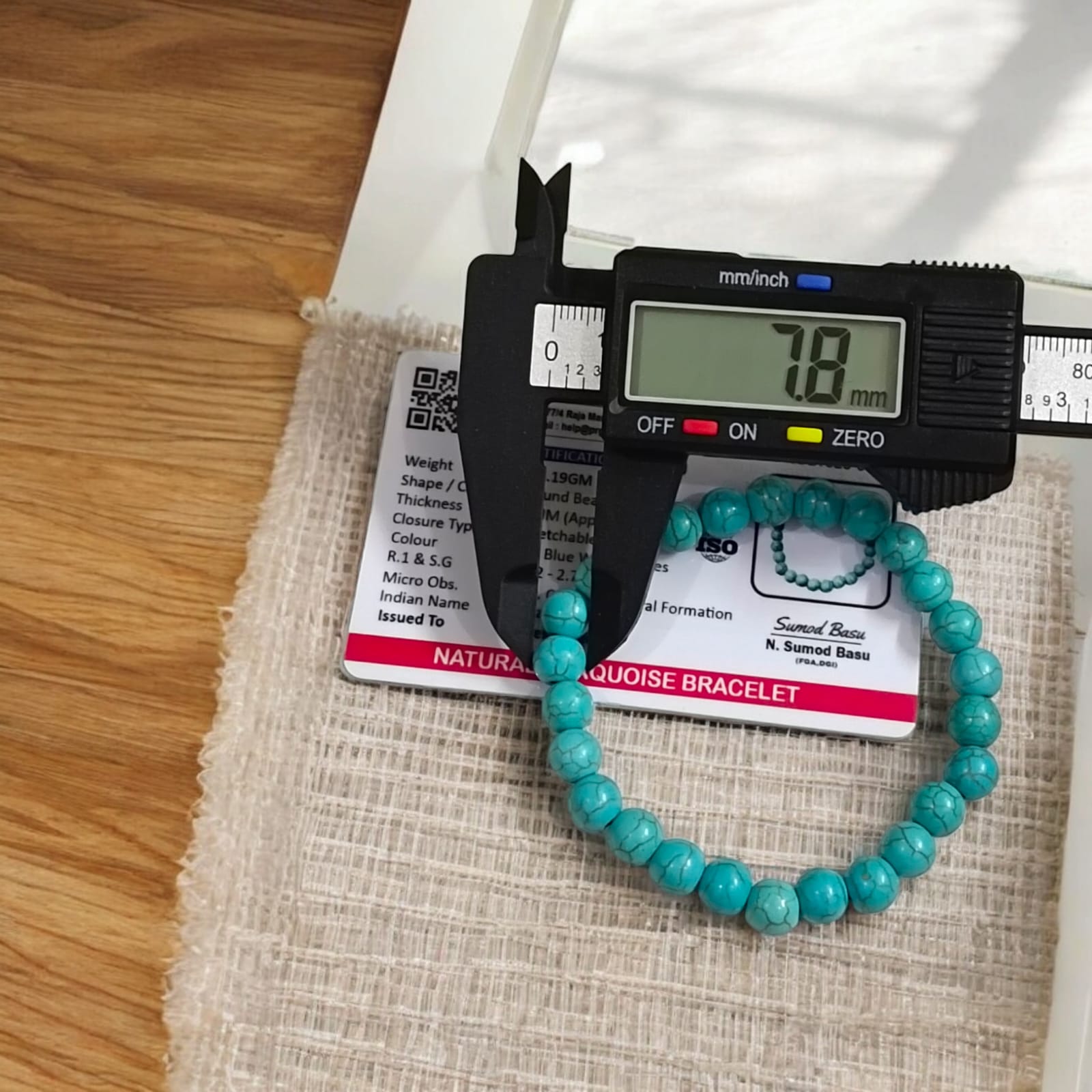 Blue Turquoise Bracelet | Lab Certified | Timeshopee