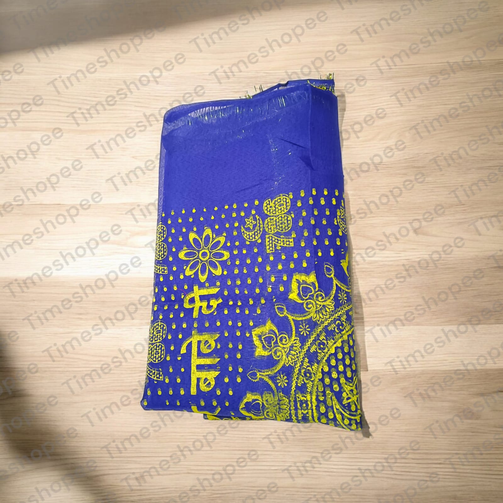 Blue chadar with 786 and "Jai Peer Baba Ki" print, measuring 6x3 feet, ideal for Dargah offerings and sacred ceremonies.