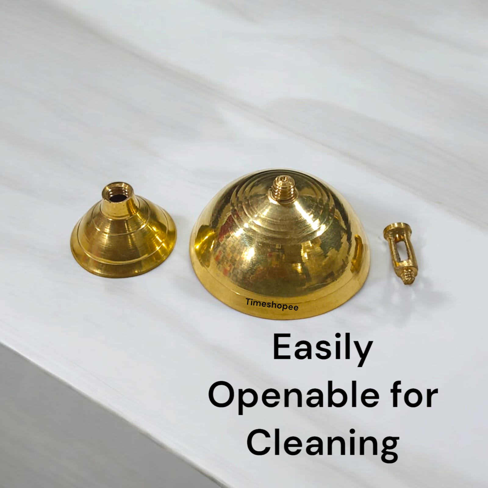 Brass Akhand Jyot Pooja Oil Lamp with a heavy base, perfect for daily rituals and aarti.