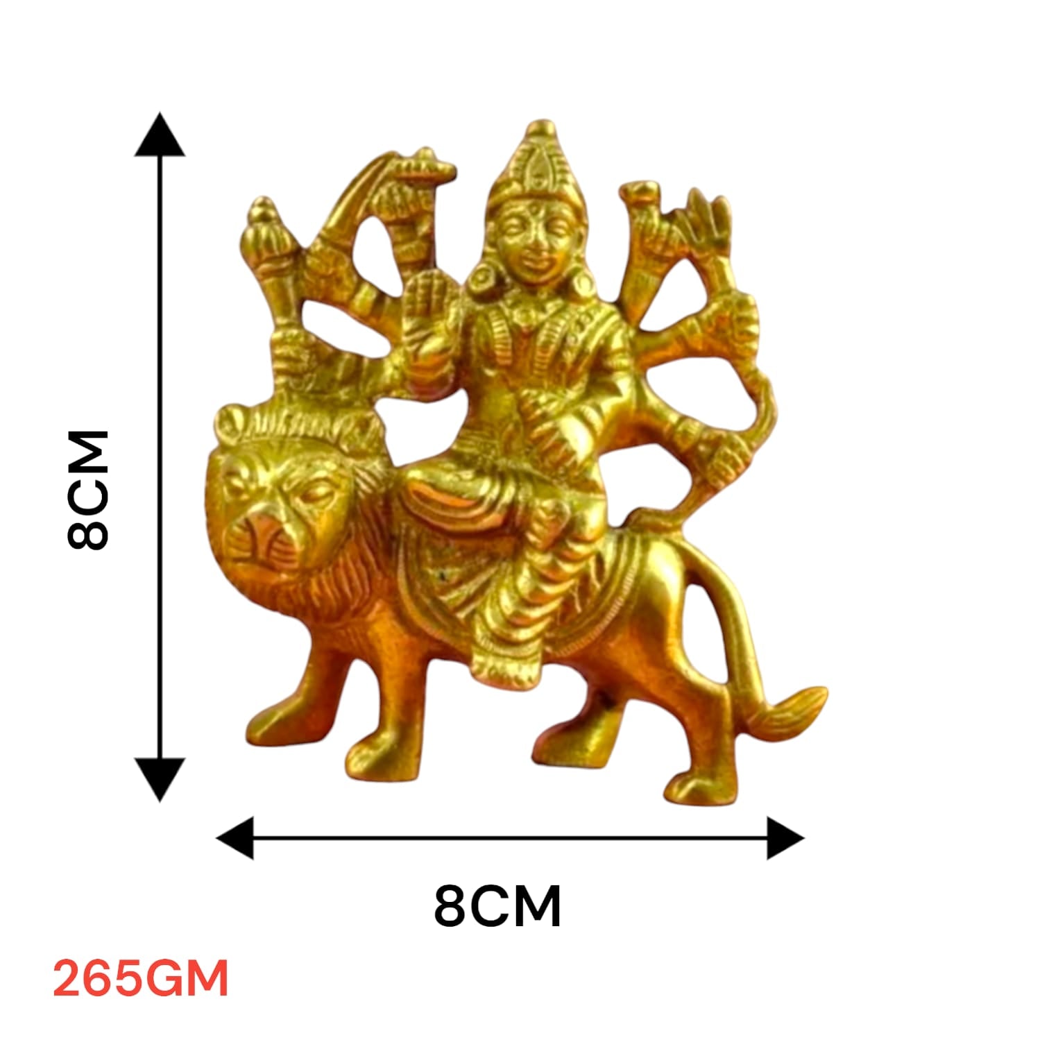 Brass Durga Statue Sherawali Mata By Timeshopee