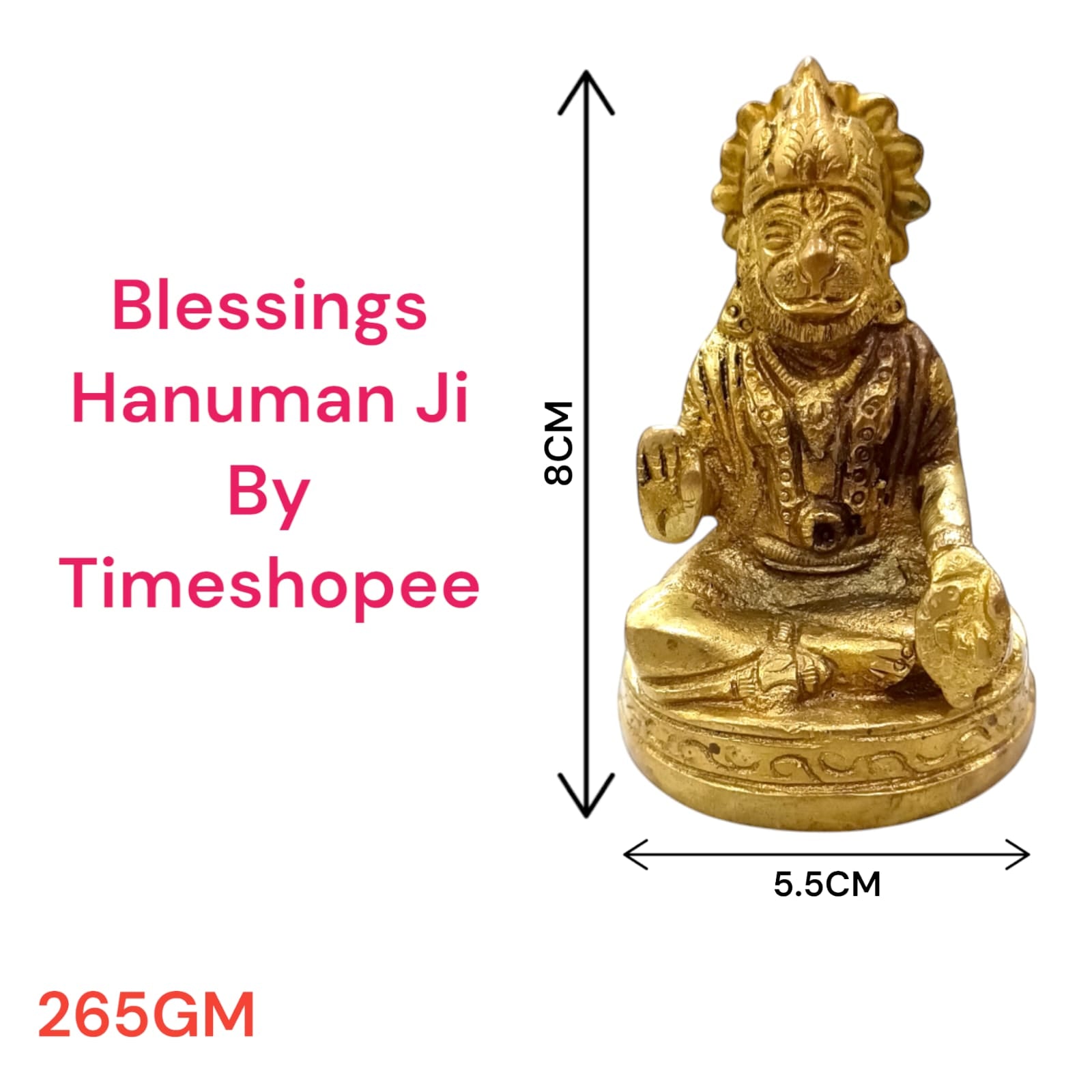 Brass Hanuman Ji Murti | Hanuman Ji Idol | Timeshopee