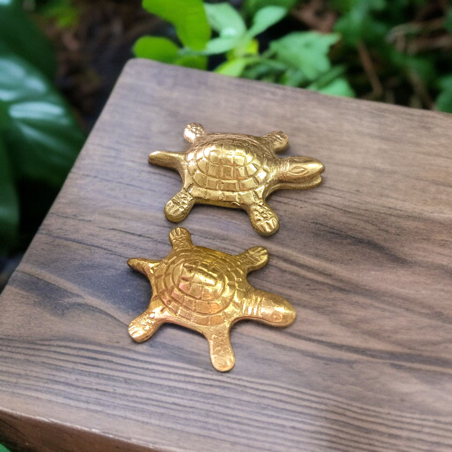 Brass Kachua with Yantra for wish fulfillment, available in 3-inch and 4-inch sizes from Timeshopee.