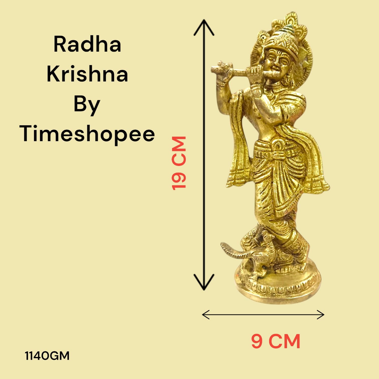 Brass Krishan Ji Murti | Thakur Ji Murti | Timeshopee