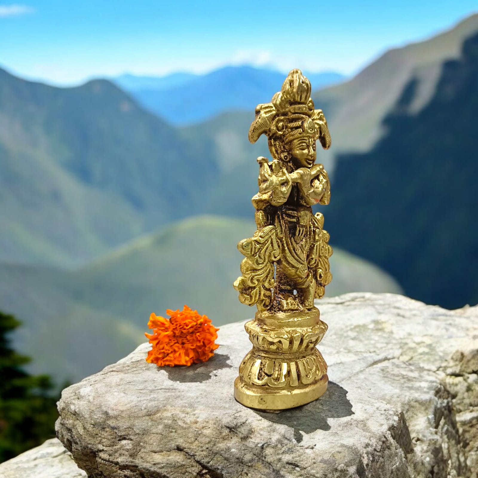 Brass Krishna Ji | Krishna Idol | Timeshopee