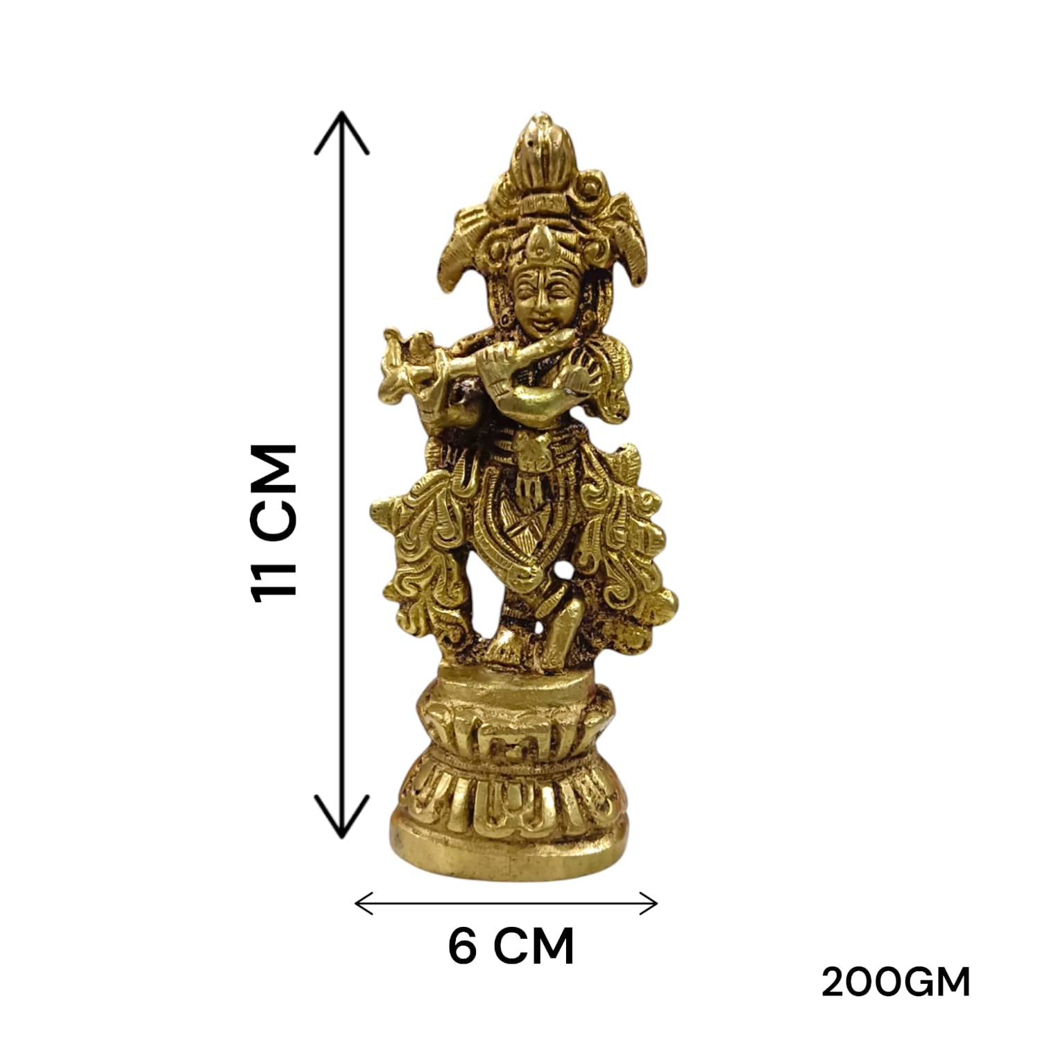 Brass Krishna Ji | Krishna Idol | Timeshopee