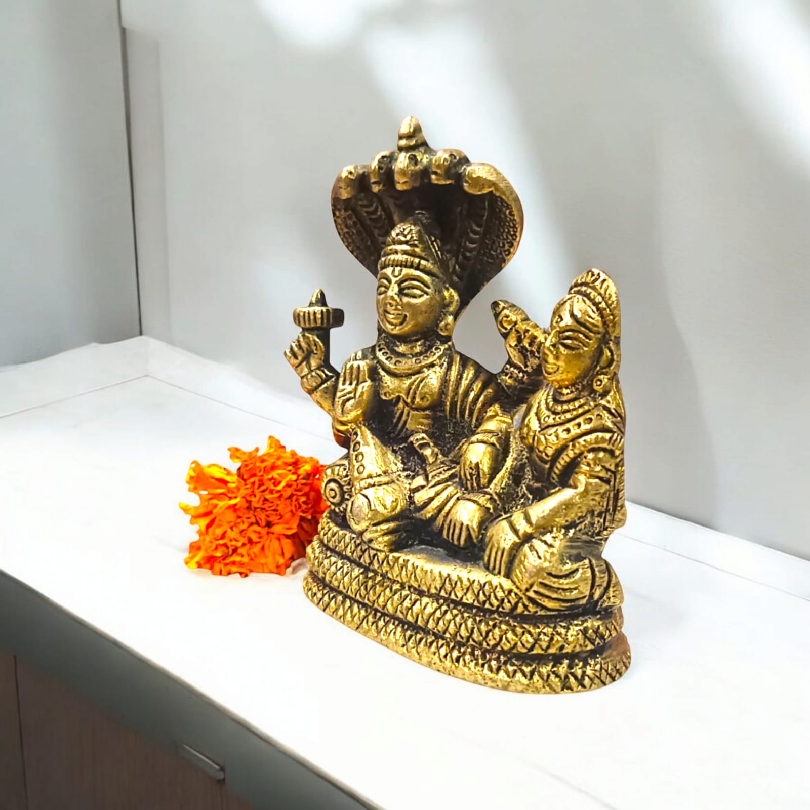 Brass Laxmi Narayan | Vishnu Ji Brass Idol | Timeshopee