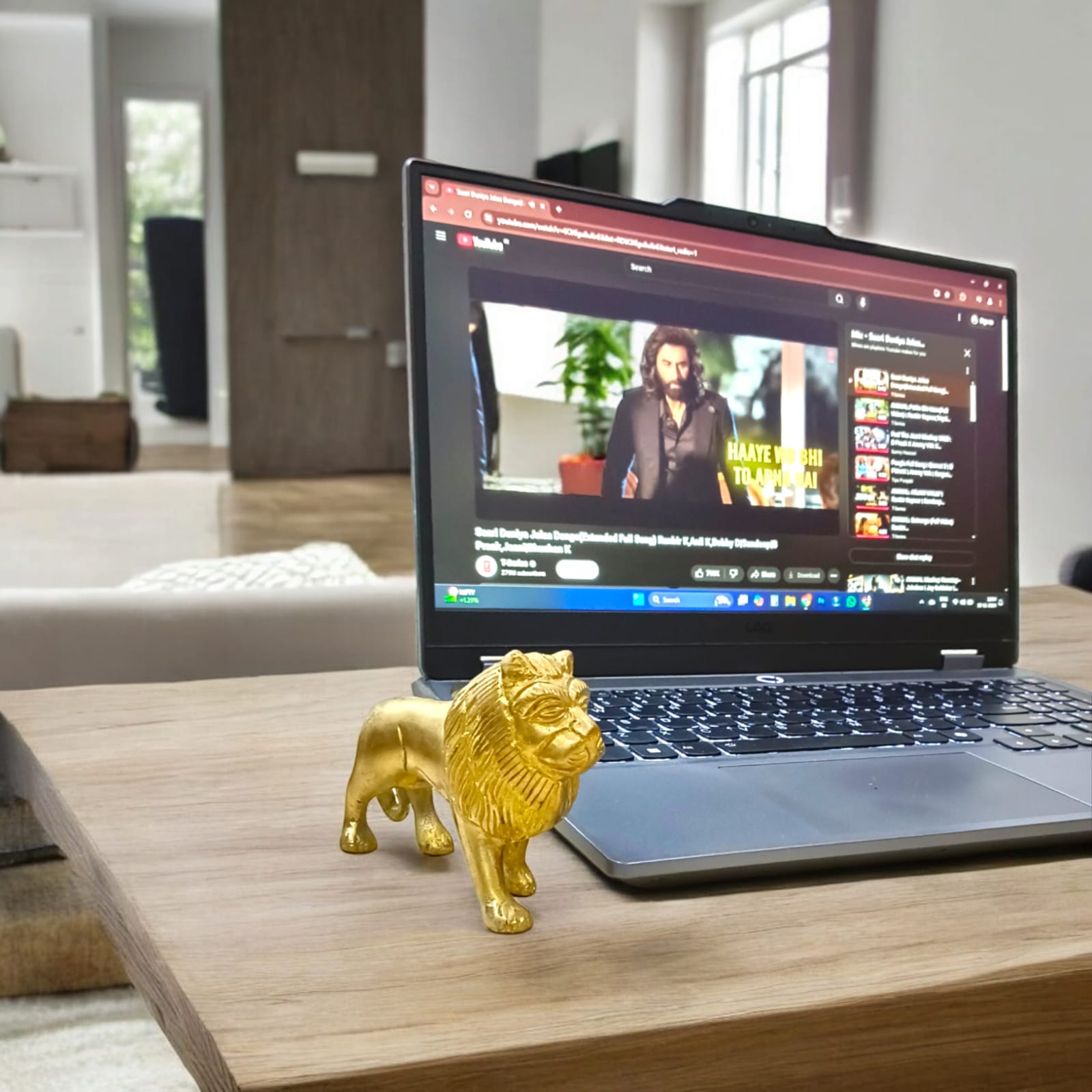 Brass Lion Statue For Office Vastu By Timeshopee