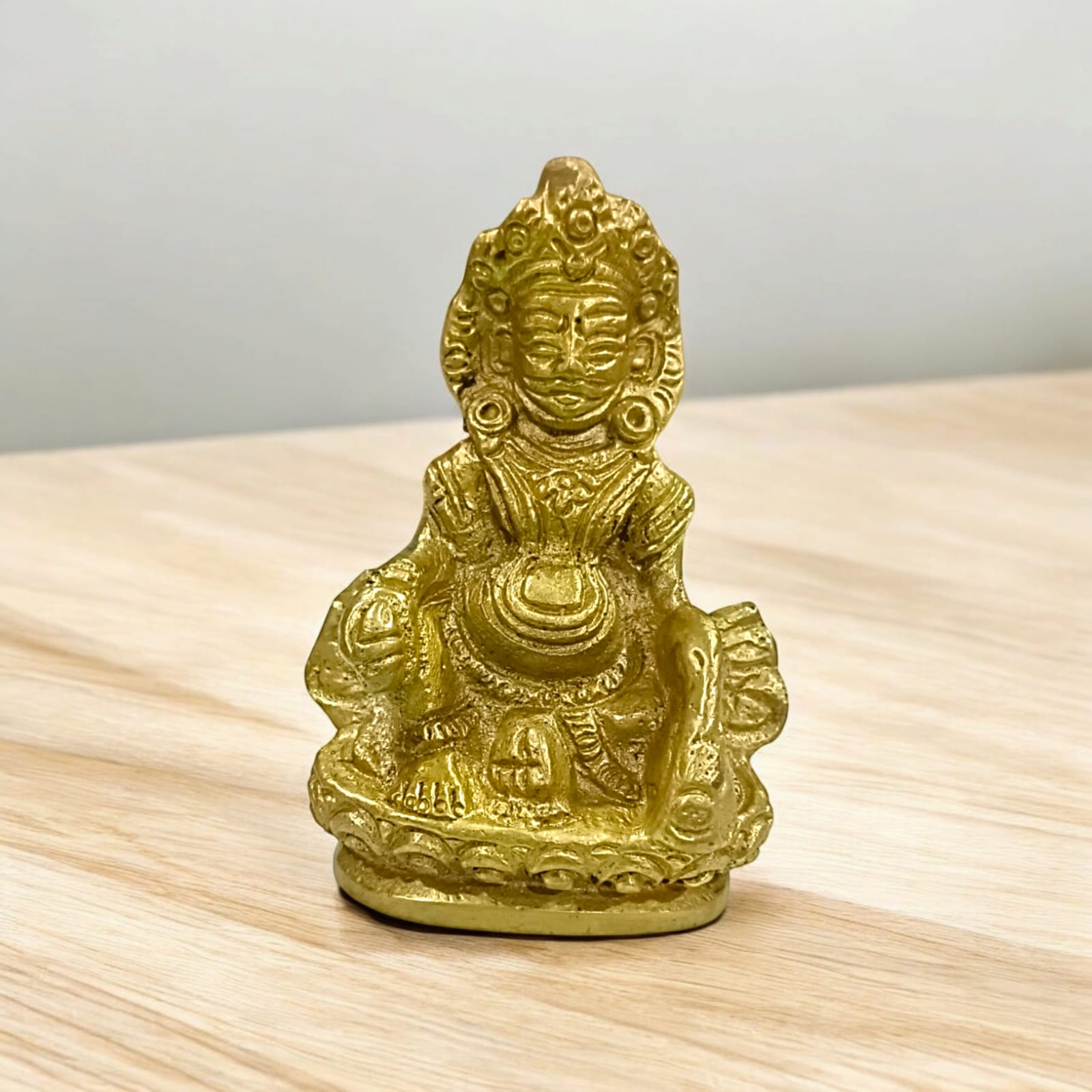 Brass Lord Kubera Statue - Available in 4-inch and 3-inch sizes by Timeshopee-Online Religious Store