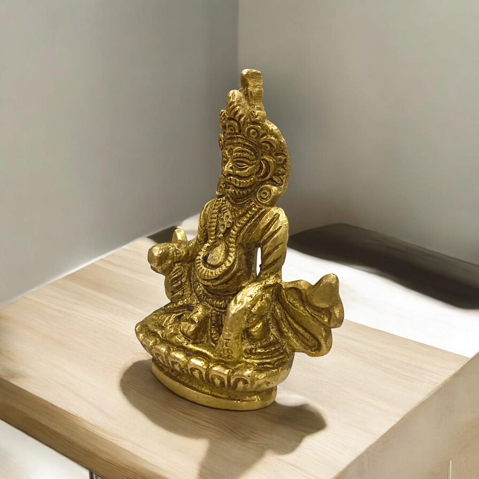 Brass Lord Kubera Statue - Available in 4-inch and 3-inch sizes by Timeshopee-Online Religious Store