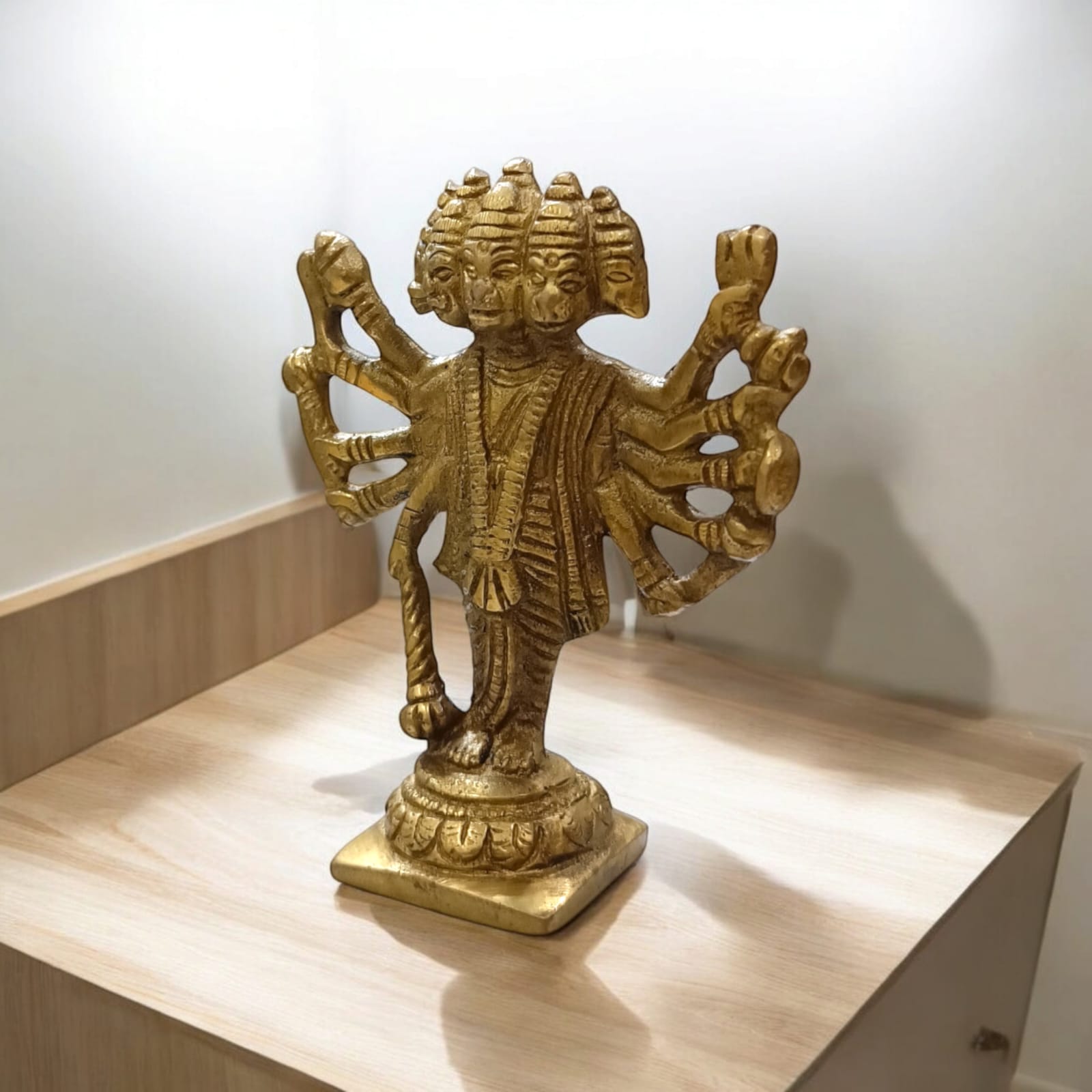 Brass Panchmukhi Hanuman Ji Murti | Bajrang Bali Statue | Timeshopee