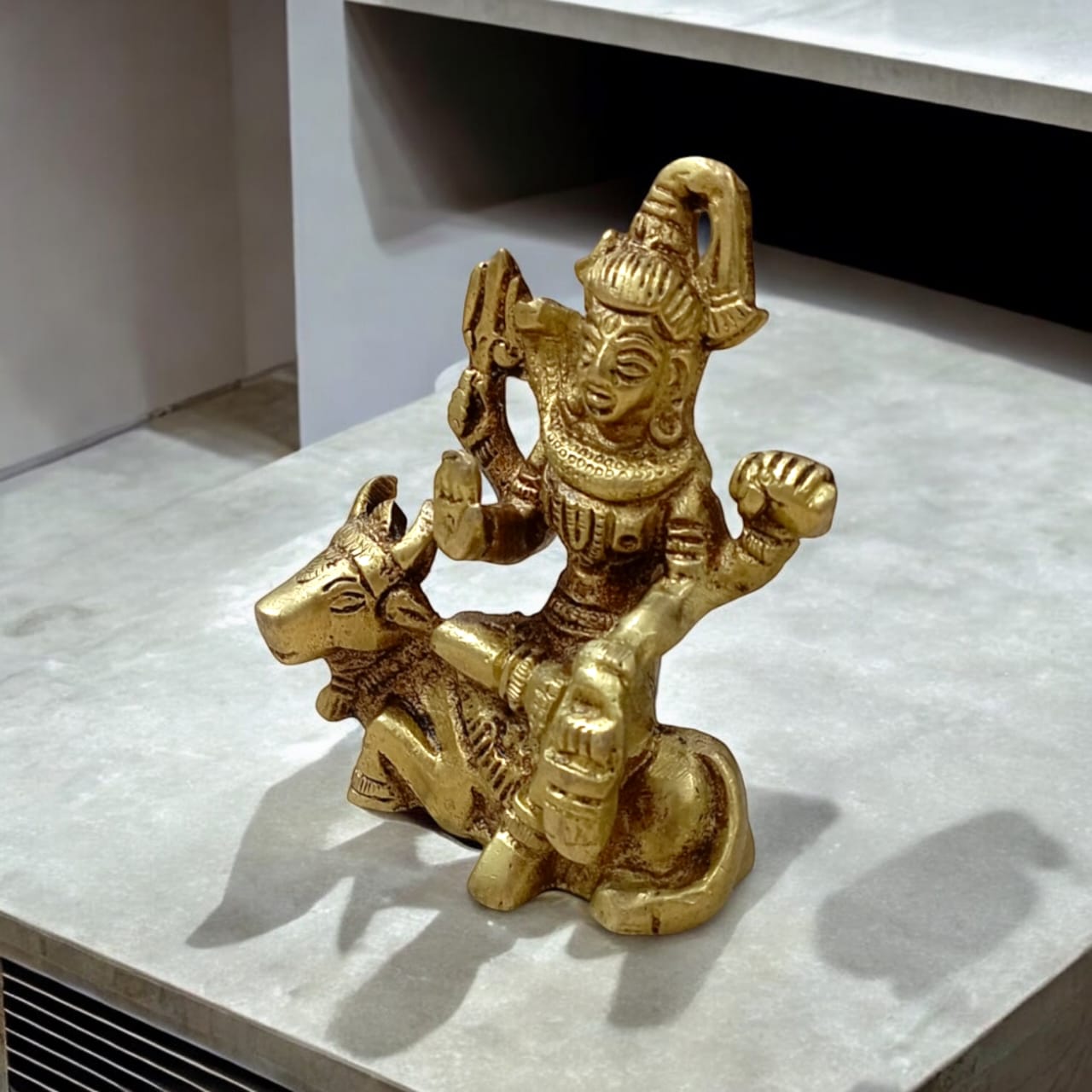 Brass Shiv Ji with Nandi | Brass Shiv Idol | Timeshopee