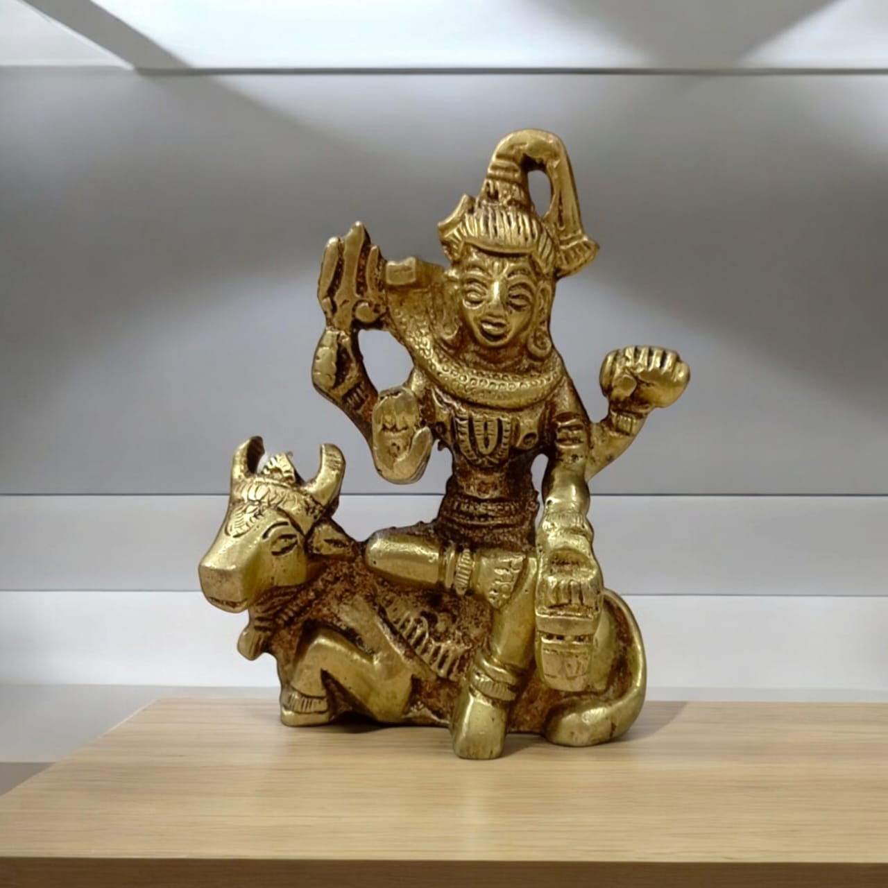 Brass Shiv Ji with Nandi | Brass Shiv Idol | Timeshopee