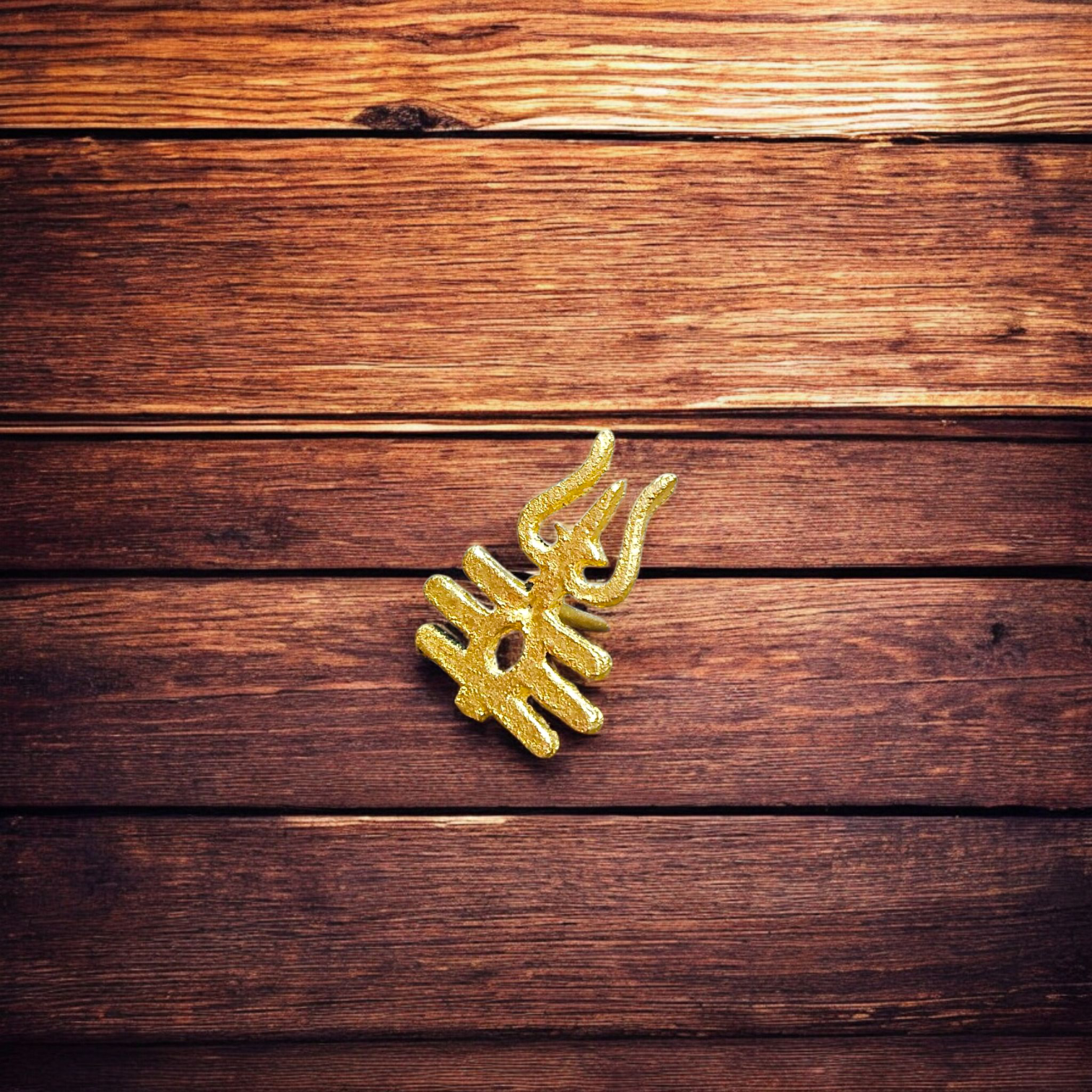 Brass Trishul Tripund Tilak Stamp for Forehead – Sacred Shiva Tilak Tool for Puja, Worship, and Spiritual Rituals