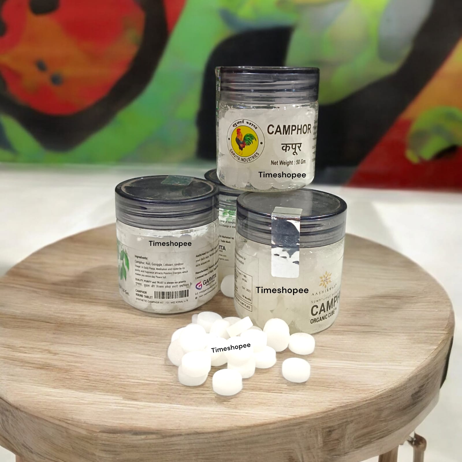 Camphor Tablets 50 GM Box for Puja and Air Purification by Timeshopee