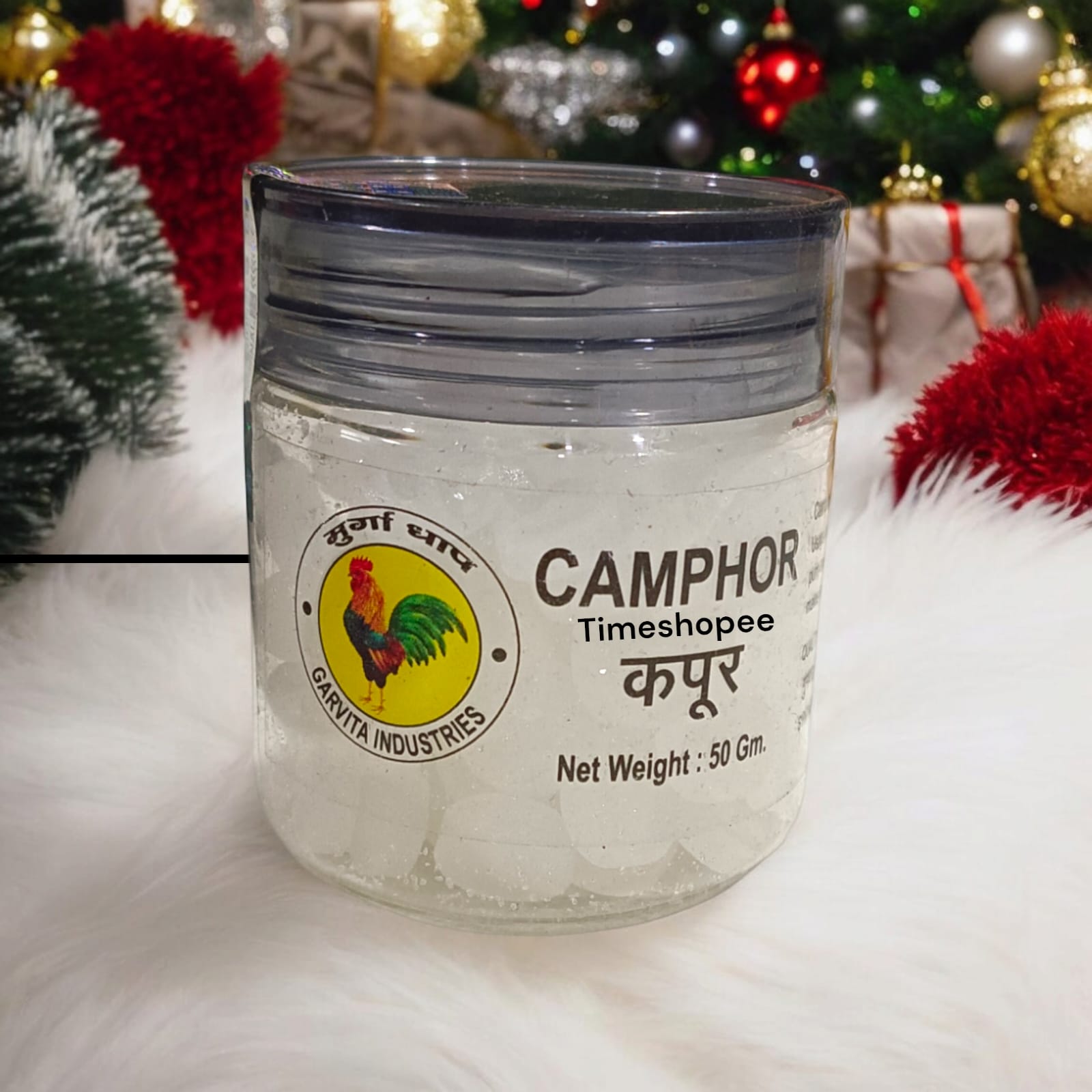 Camphor Tablets 50 GM Box for Puja and Air Purification by Timeshopee