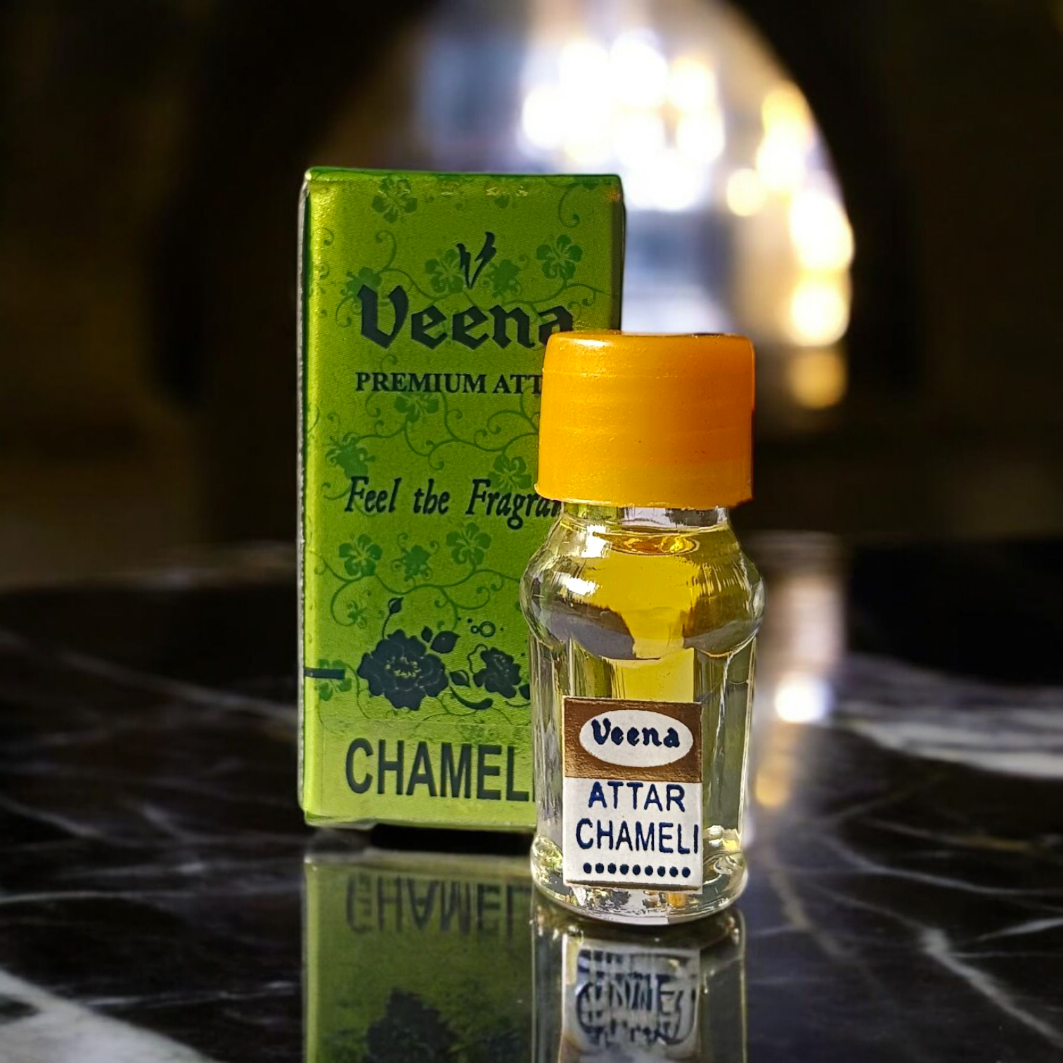 Chameli Attar 2ML by Veena, premium alcohol-free perfume for worship by Timeshopee