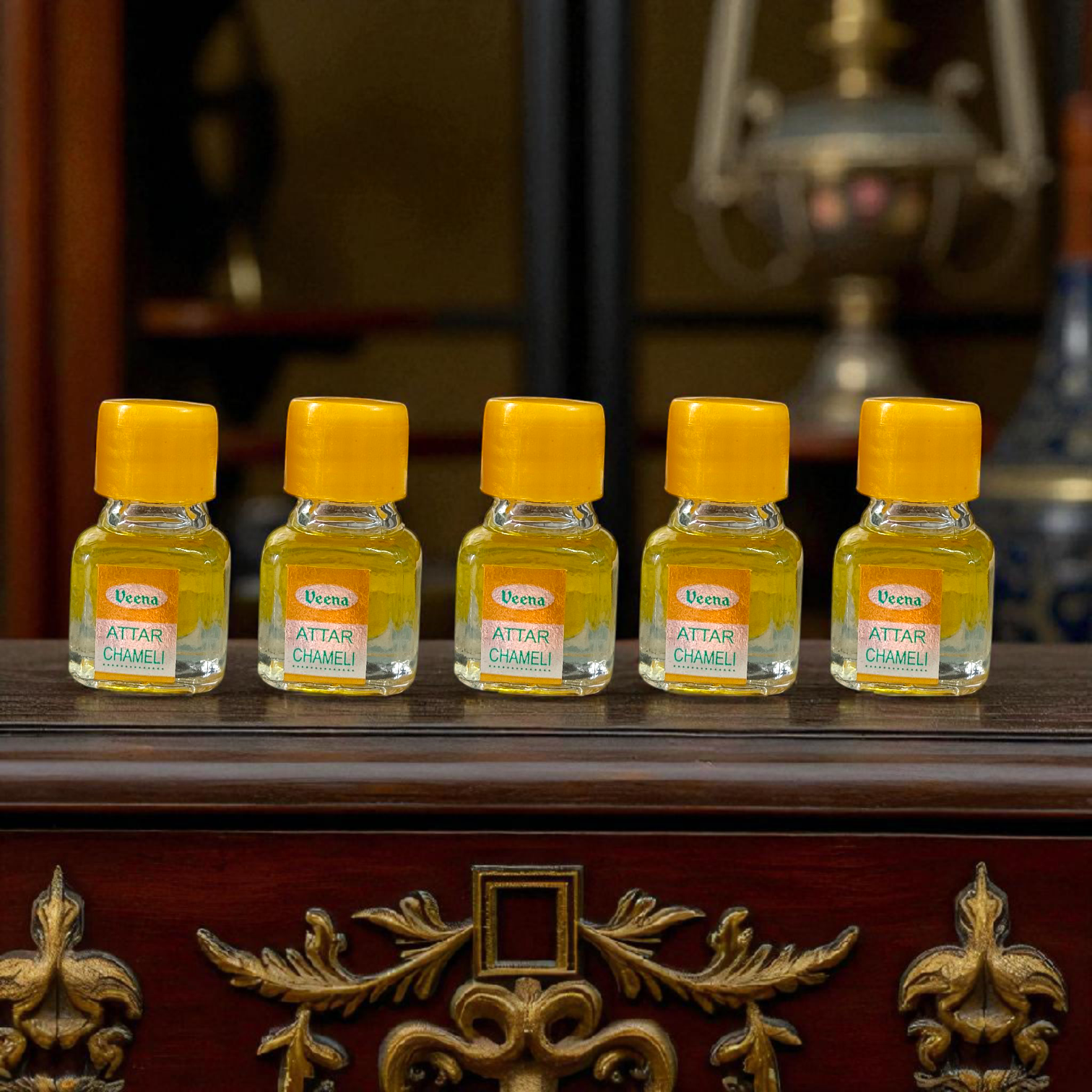 Chameli Attar 2ml by Veena - Premium alcohol-free perfume ideal for worship and daily use, available at Timeshopee