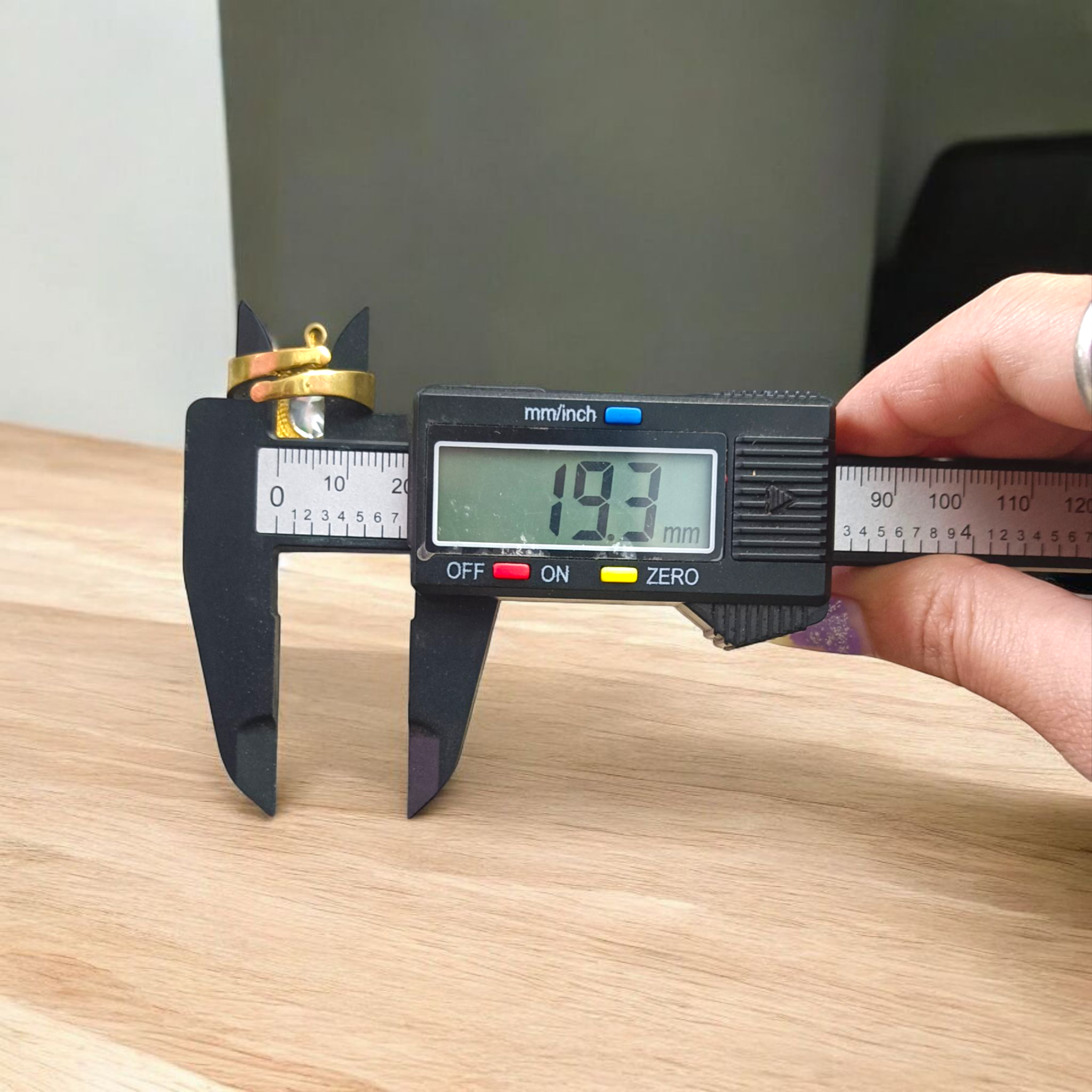 Close-up image of the Kachua Diamond Ring, featuring a diamond set in a tortoise-shaped design made from Ashtdhatu. The ring is adjustable, with intricate detailing suitable for both men and women.